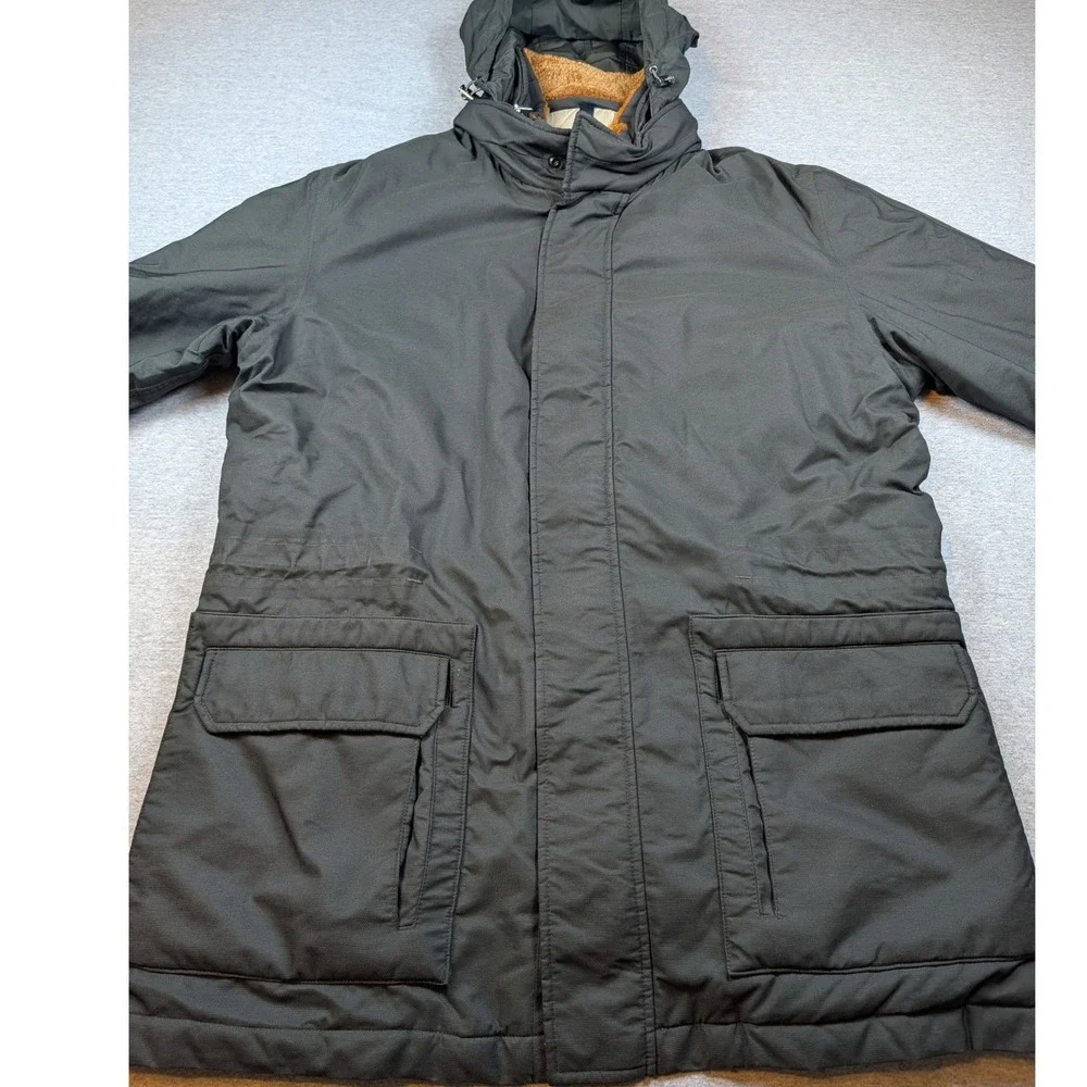 Zegna Sport Microtene Thermore Insulated Parka Jacket Olive Green Hooded Mens XL